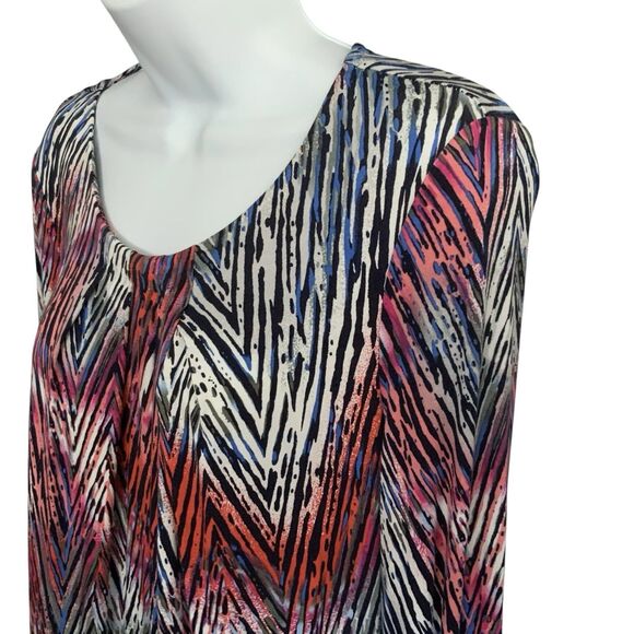 Rafaella Artistic Expression Long Sleeve Abstract Print Top Size Small NWT - Picture 5 of 12